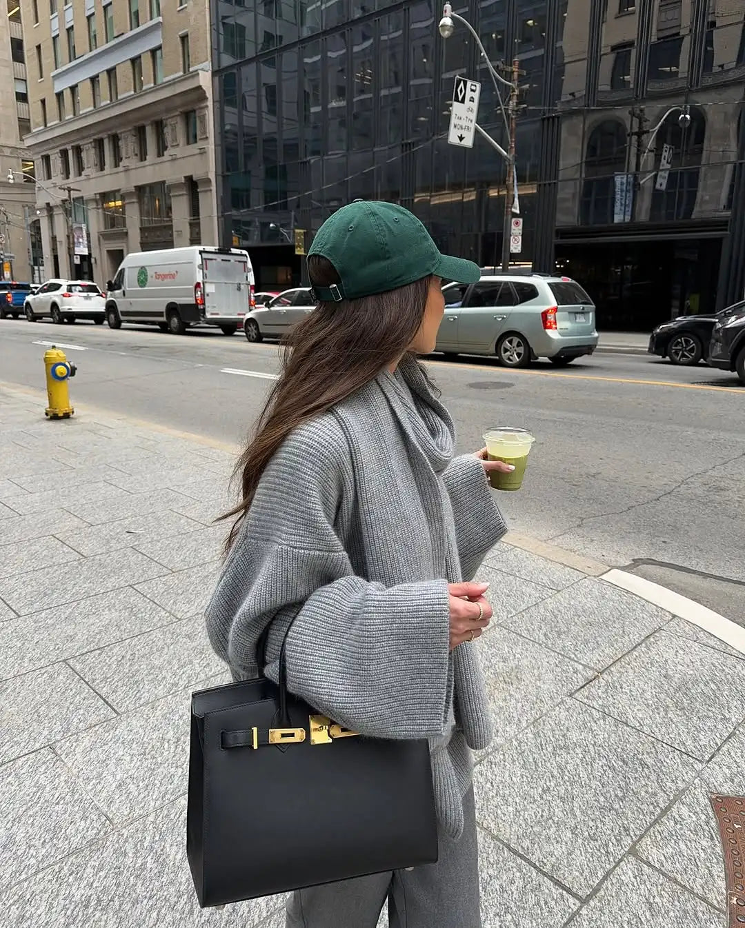 Casual Grey Oversized Sweater - Women's Full Sleeve Knitted Pullover 2