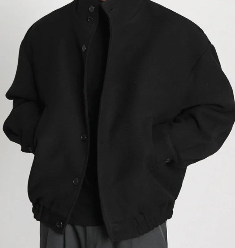 SOERA Beatrice Stand Collar Jacket with Button Details - Coats & Jackets - Black S