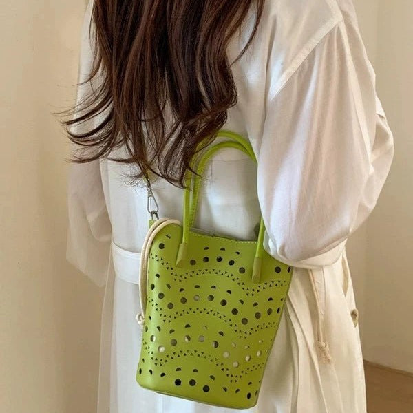 SOERA Margot Hollow-Out Bucket Bag - Bag - SOERA-067267-DEF-OS-97127 Green