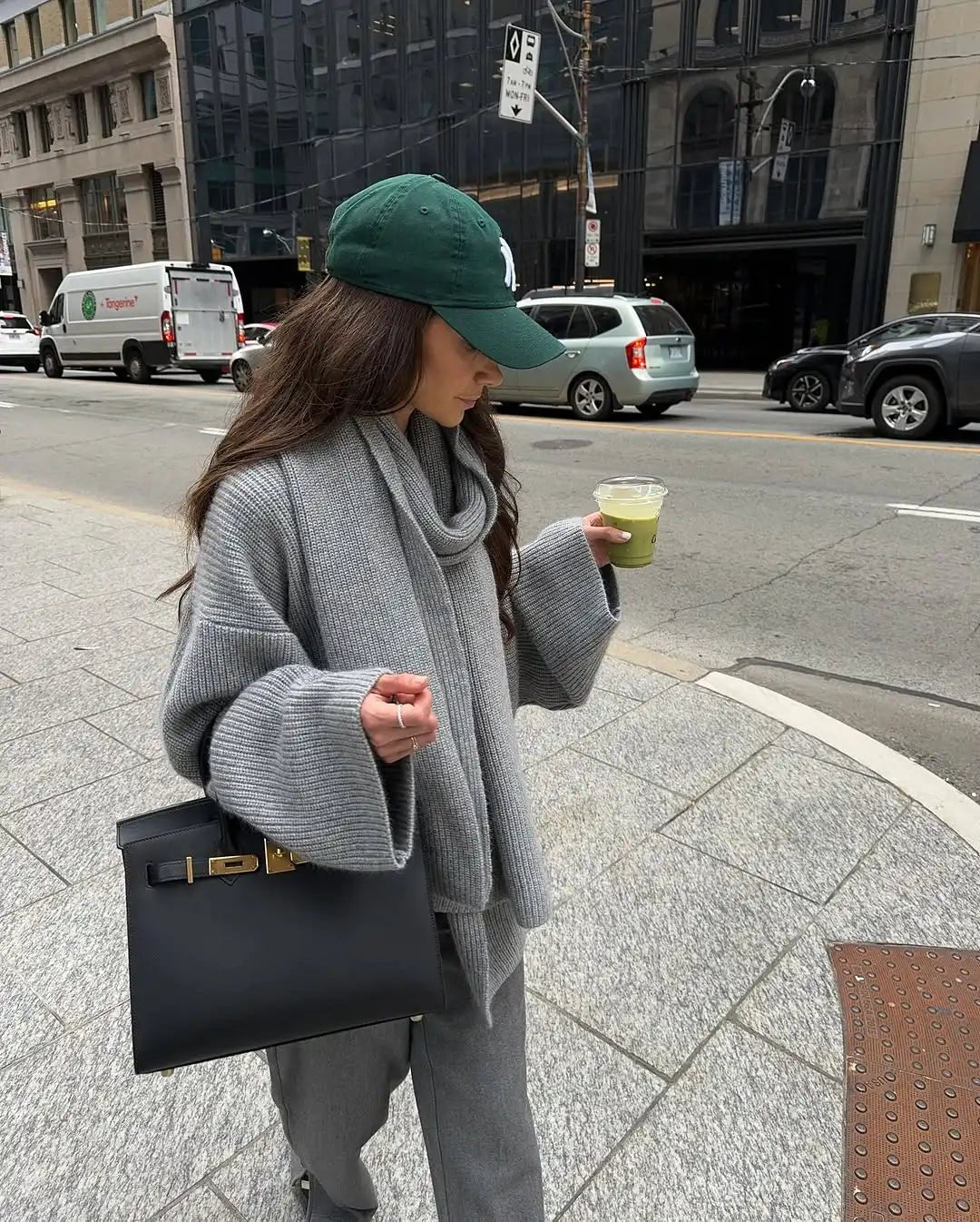 SOERA Xia Loose Knit Pullover with Scarf - Coats & Jackets - 3256809735915458-;ew1761548494741066192 Gray S