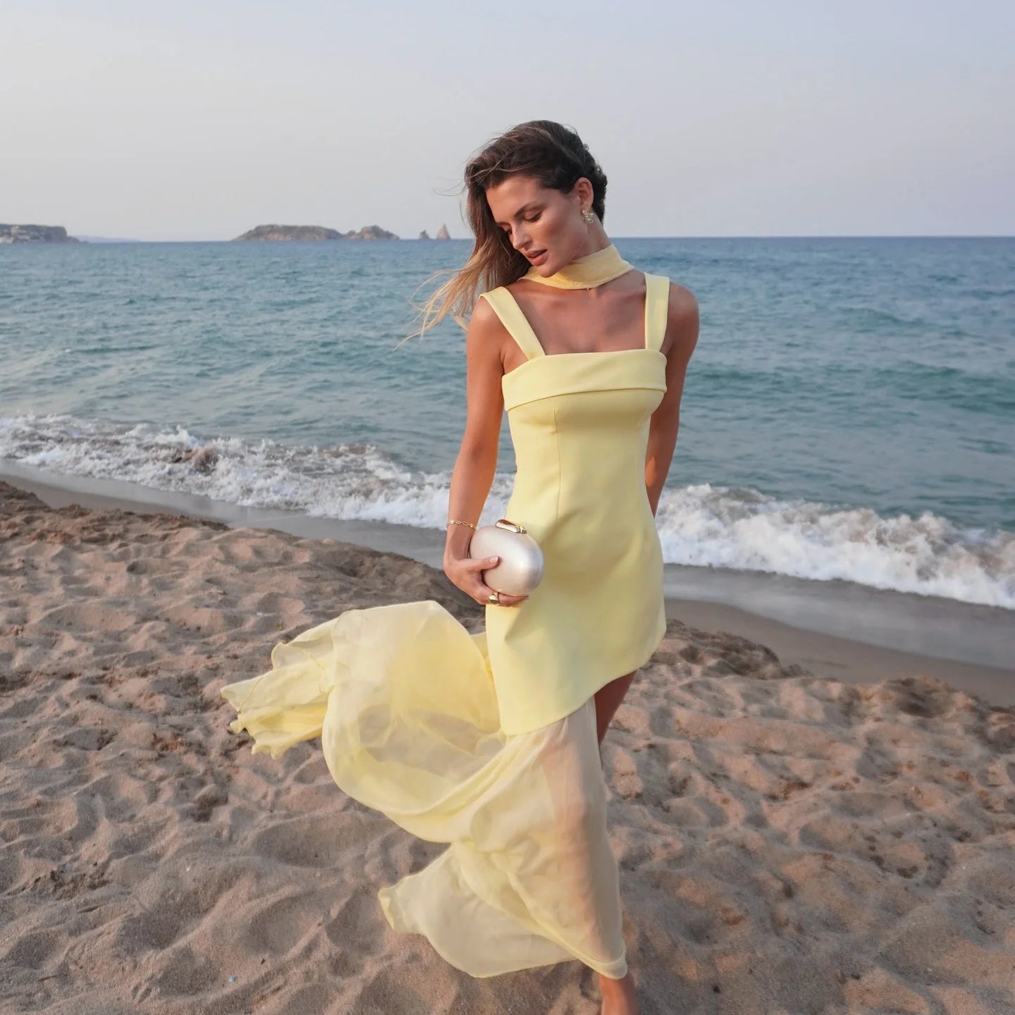 SOERA Astoria Strapless Bodice Maxi Dress - Dress - Yellow S