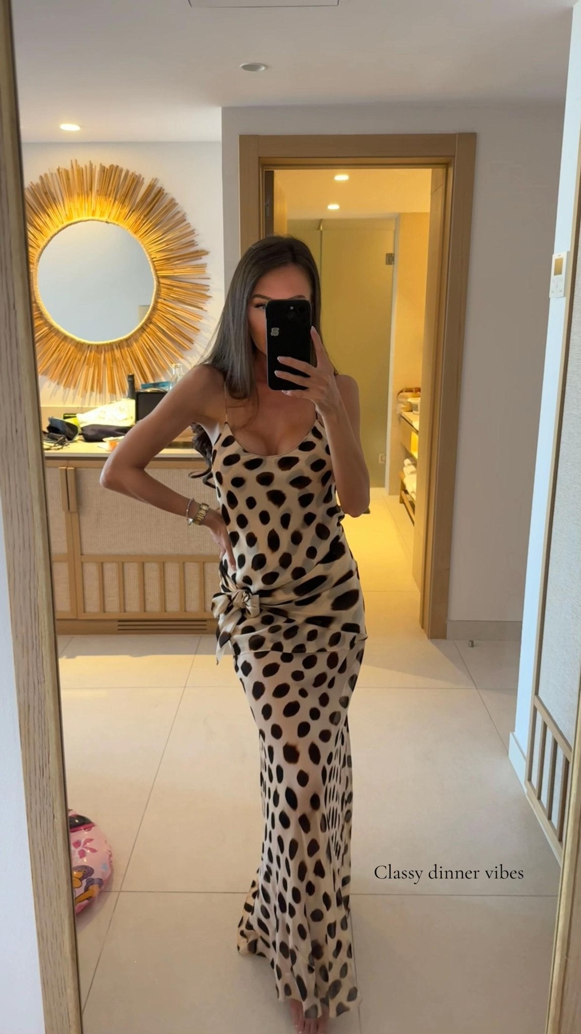 SOERA Natasha Leopard Print Maxi Scarf Dress - Dress - SOERA-332419-L-OS-23715 L