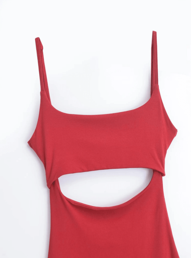 SOERA Violet Backless Sling Dress - Dress - Red S