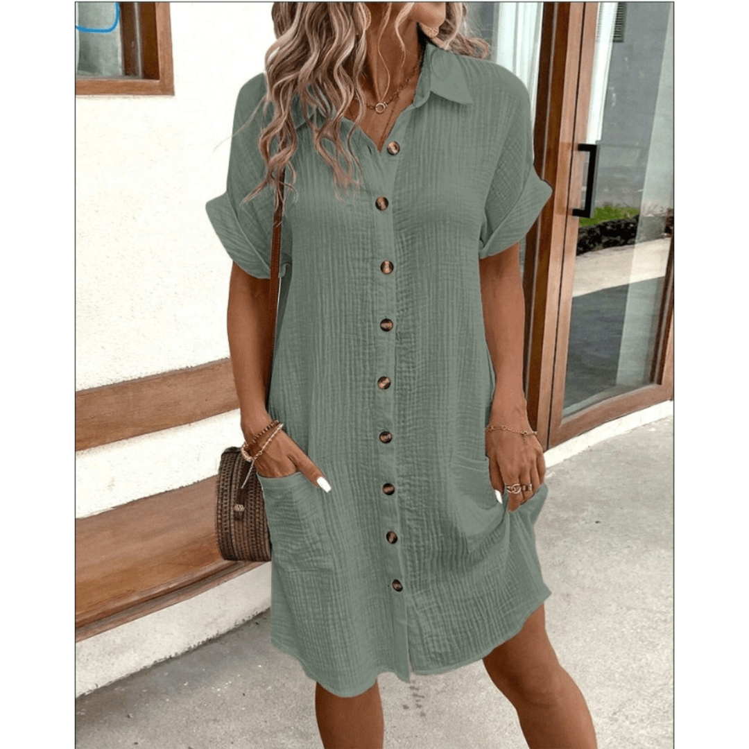 SOERA Vivienne Modern Shirt Dress - Dress - Green S