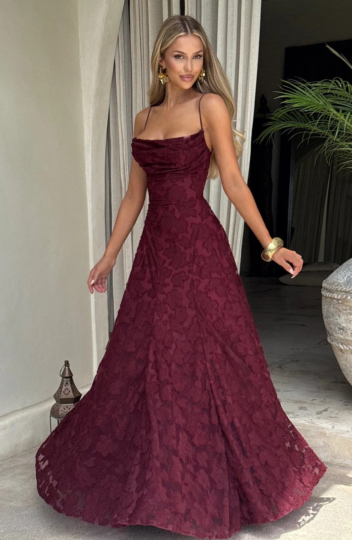 SOERA Brielle Sleeveless Floral Maxi Dress - Dresses - oe1776061224037960945 Burgundy S