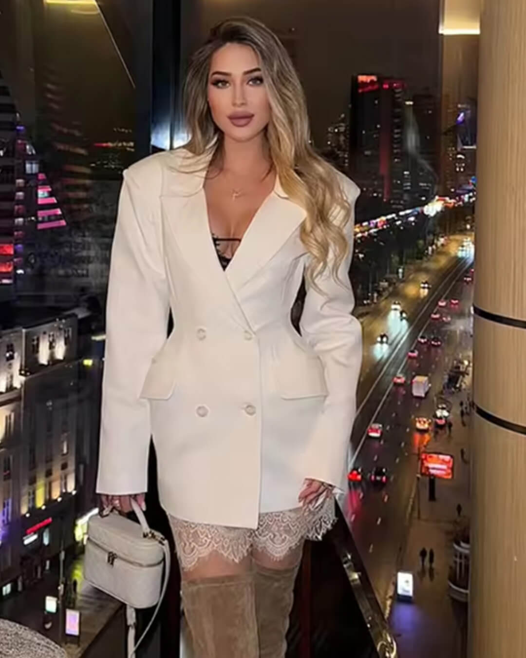 SOERA Mariana Double Breasted Mini Dress - Dresses - 1005010267424765-;Lv1770721238452959357 White S