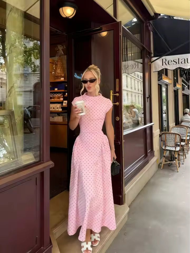 SOERA Ruby Flare Maxi Dress with Cap Sleeves - Dresses - Pink XS