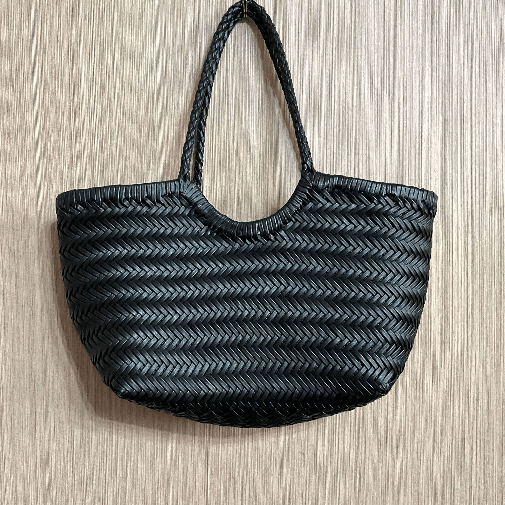 SOERA Beatrice Woven Leather Tote Bag - Handbags - Auburn Small