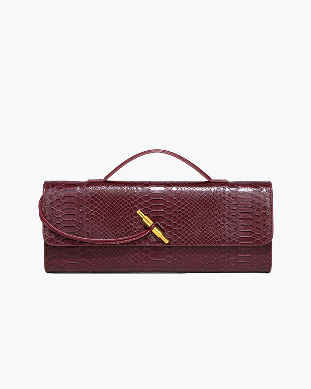 SOERA Bianca Croc - Embossed Leather Bag - Handbags - Soera-Bianca-Vegan-Leather-Bag-Handbag/Burgundy Burgundy Regular