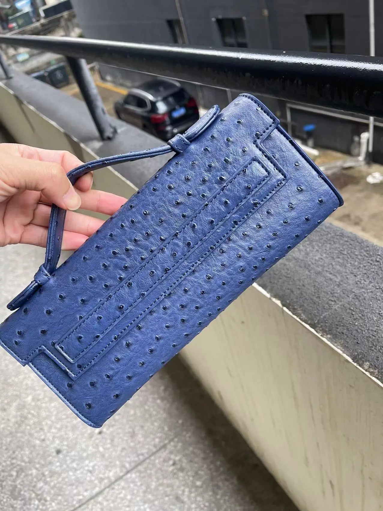 SOERA Bianca Embossed Clutch - Handbags - Dark Blue