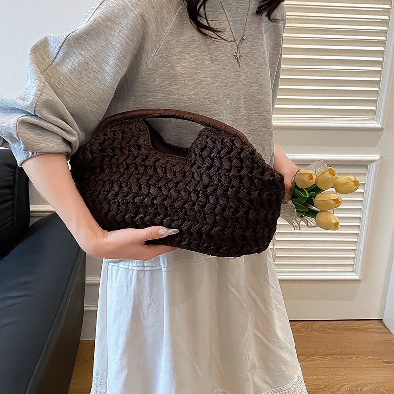 SOERA Danica Woven Rattan Tote - Handbags - Ginger