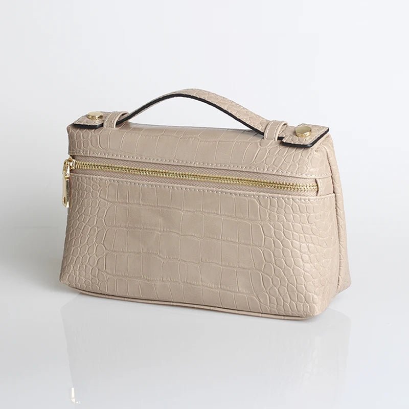 SOERA Minerva Crocodile Pattern Clutch Bag - Handbags - Beige