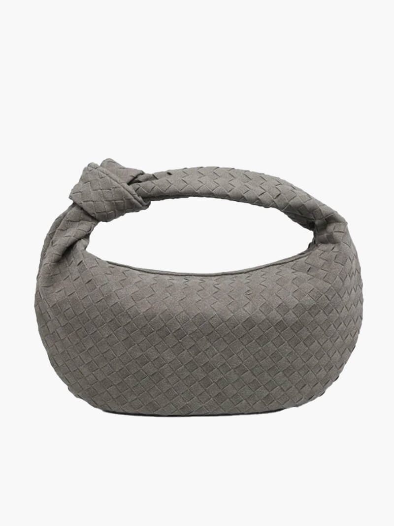 SOERA Woven bag medium suede - Handbags - DBAD2-WK285001 Grey