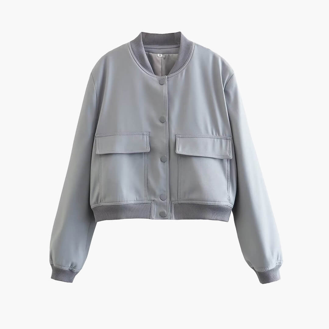 SOERA Fabienne Bomber Jacket - Jacket - SOERA-336067-ASH-S-28675 Ash Gray S