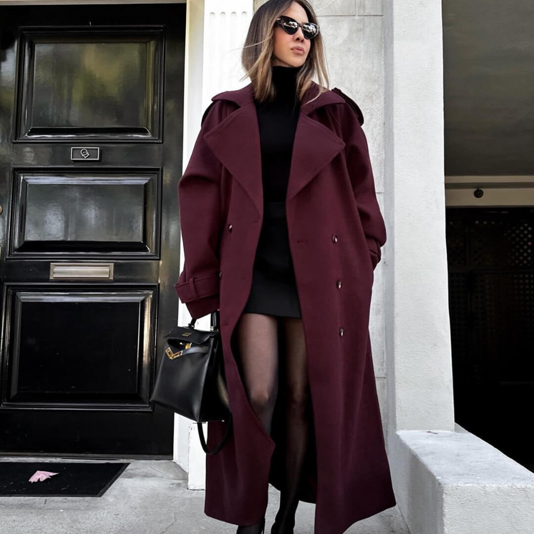 SOERA Alicia Autumn Winter Coat - Jackets - Burgundy S