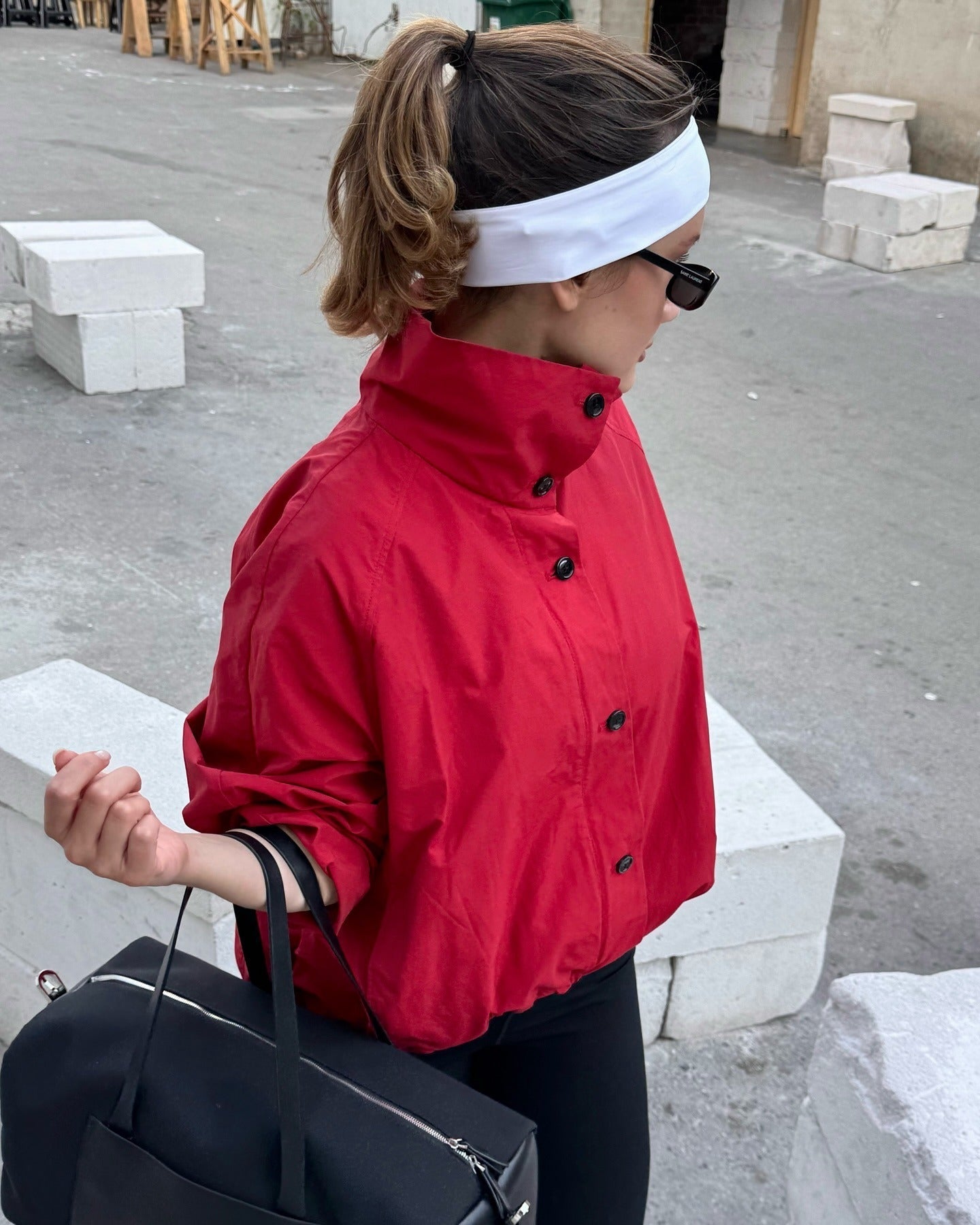 SOERA Clara High - Neck Bomber Jacket - Jackets - tC1765197968549042284 Red M