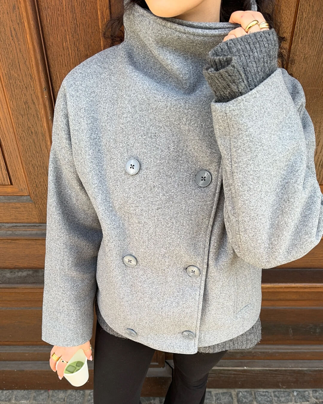 SOERA Clarissa Jacket with Stand Collar - Jackets - Grey XS