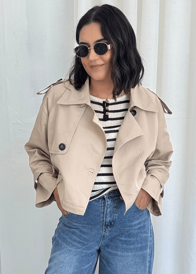 SOERA Clarisse Short Trench Coat - Jackets - mc1774004001182089696 Black M