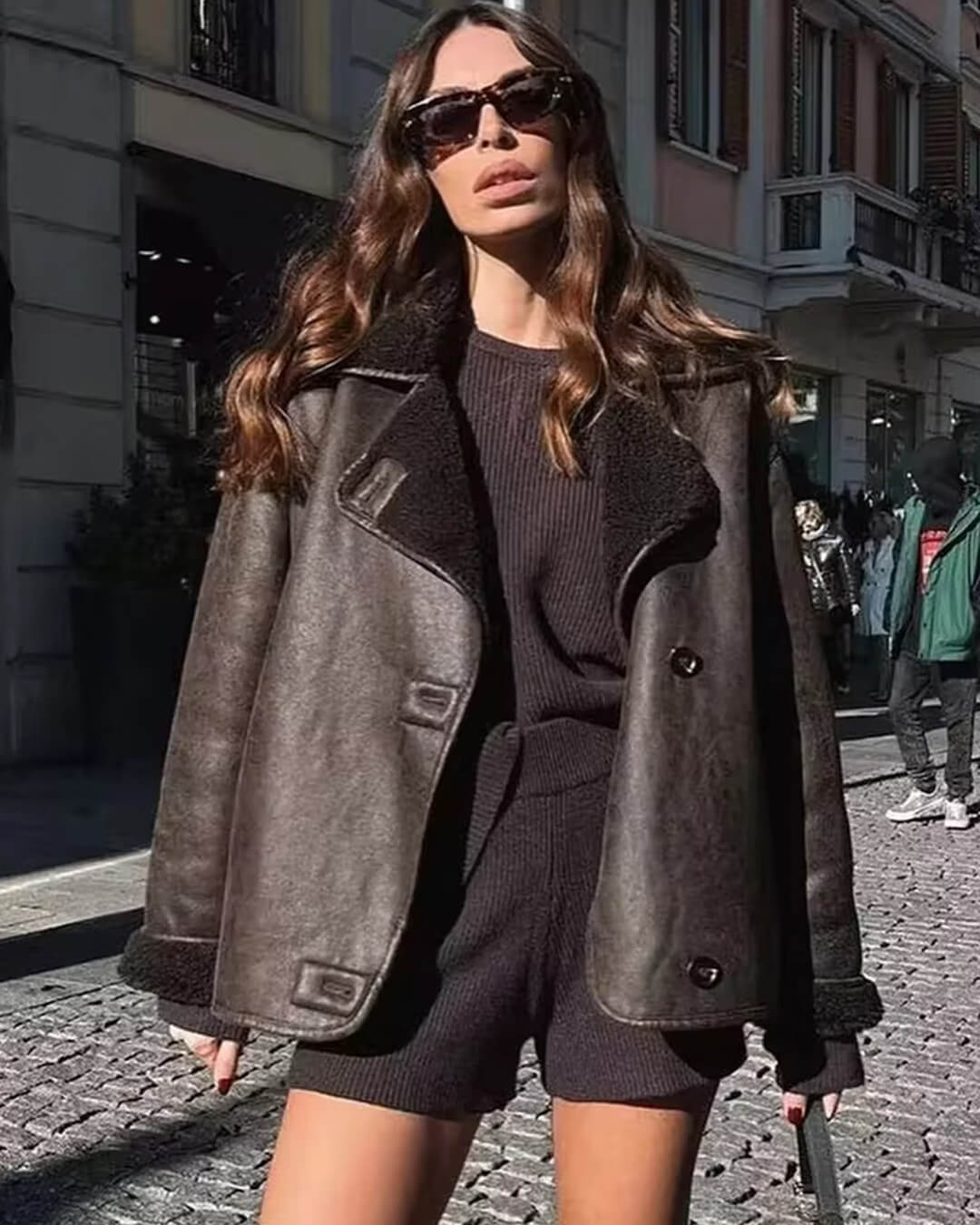 SOERA Laila Faux Leather Jacket - Jackets - DWOD2-WK338003 Brown XS