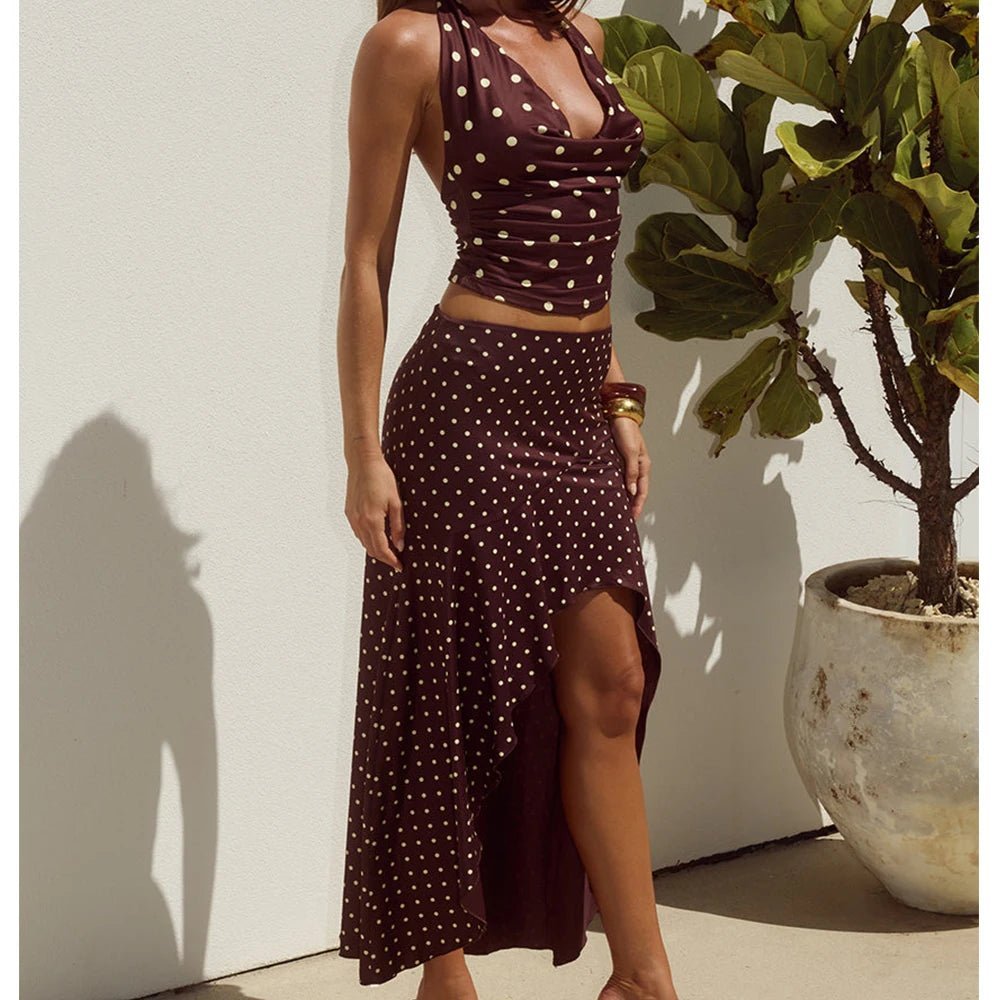 SOERA Sylvia Polka Dot Two-Piece Set - Matching Sets - White S