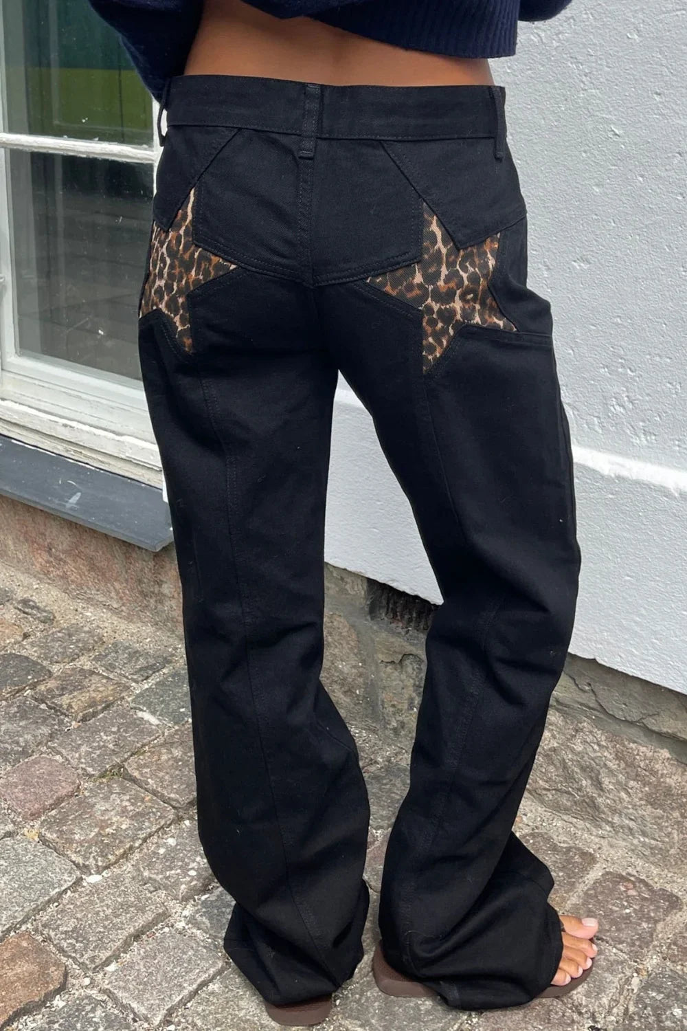 SOERA Charlize Star Patchwork Color-Block Jeans - Pants - Dark Blue S