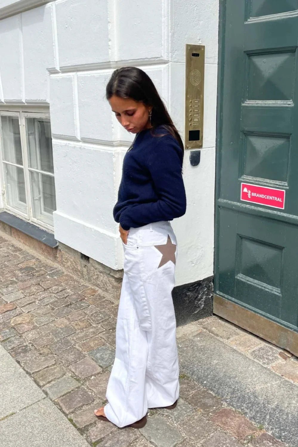 SOERA Charlize Star Patchwork Color - Block Jeans - Pants - White M