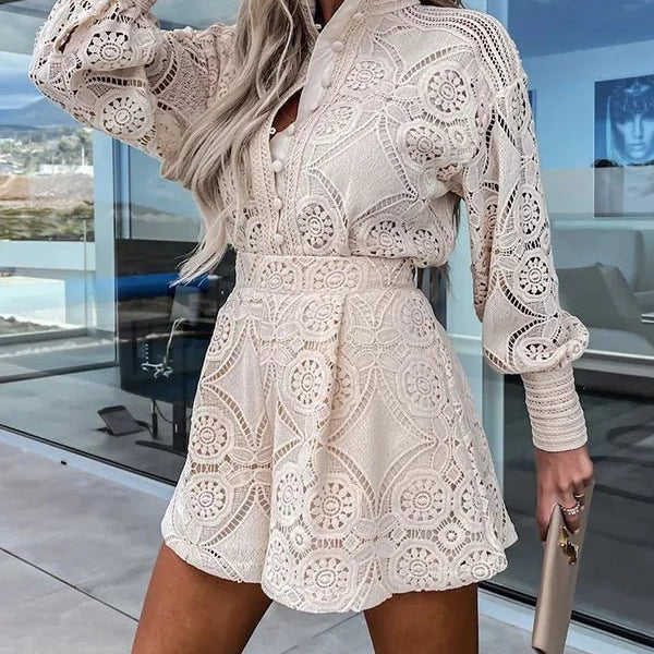 SOERA Natalie Lace Embroidered Co - Ord Set - Set - 1005002791435593-;tW1776125342246433494 Beige S