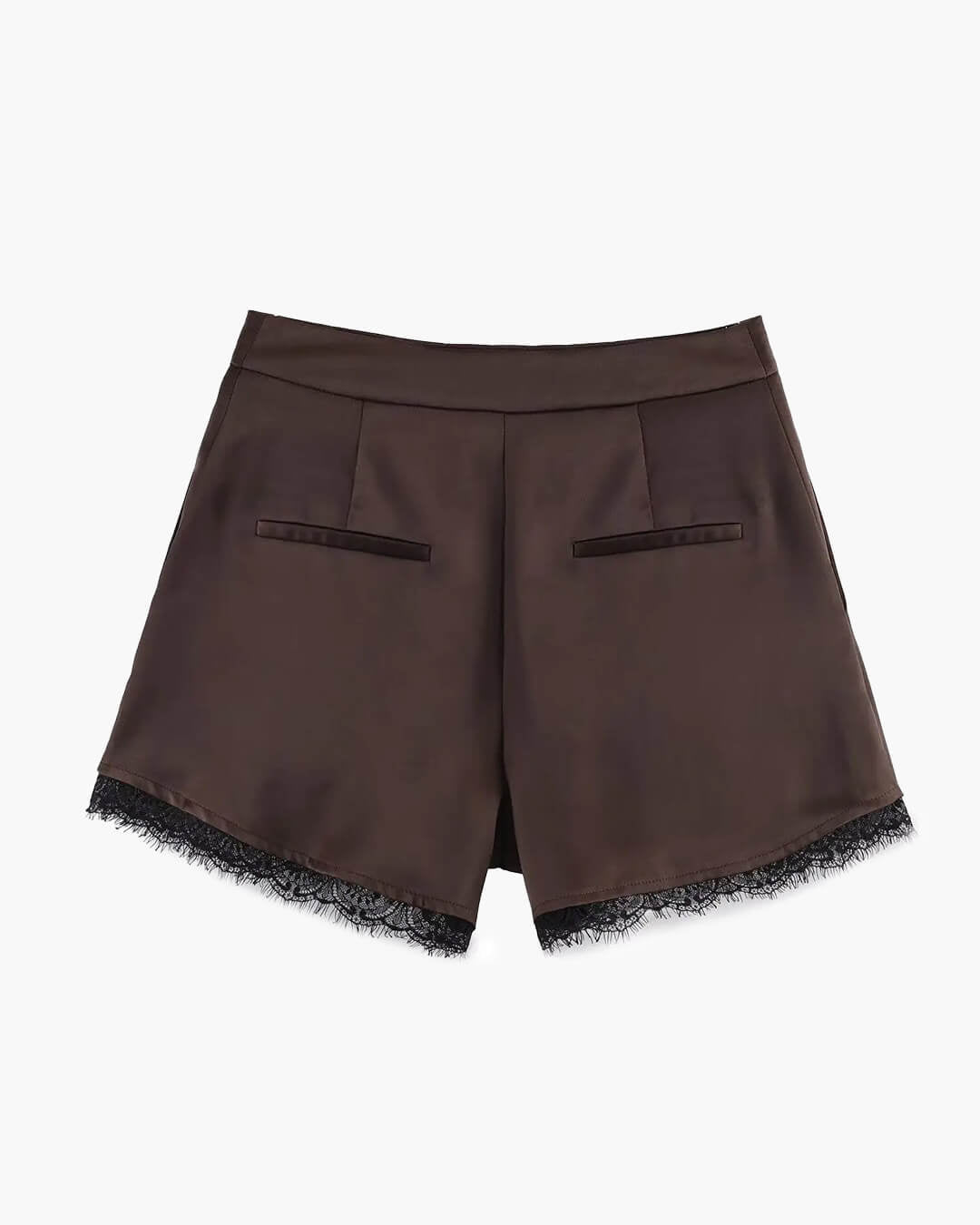 SOERA Xylia Lace Trim Satin Mini Shorts - Shorts - 1005011688216401-;De1775552729875737203 XS
