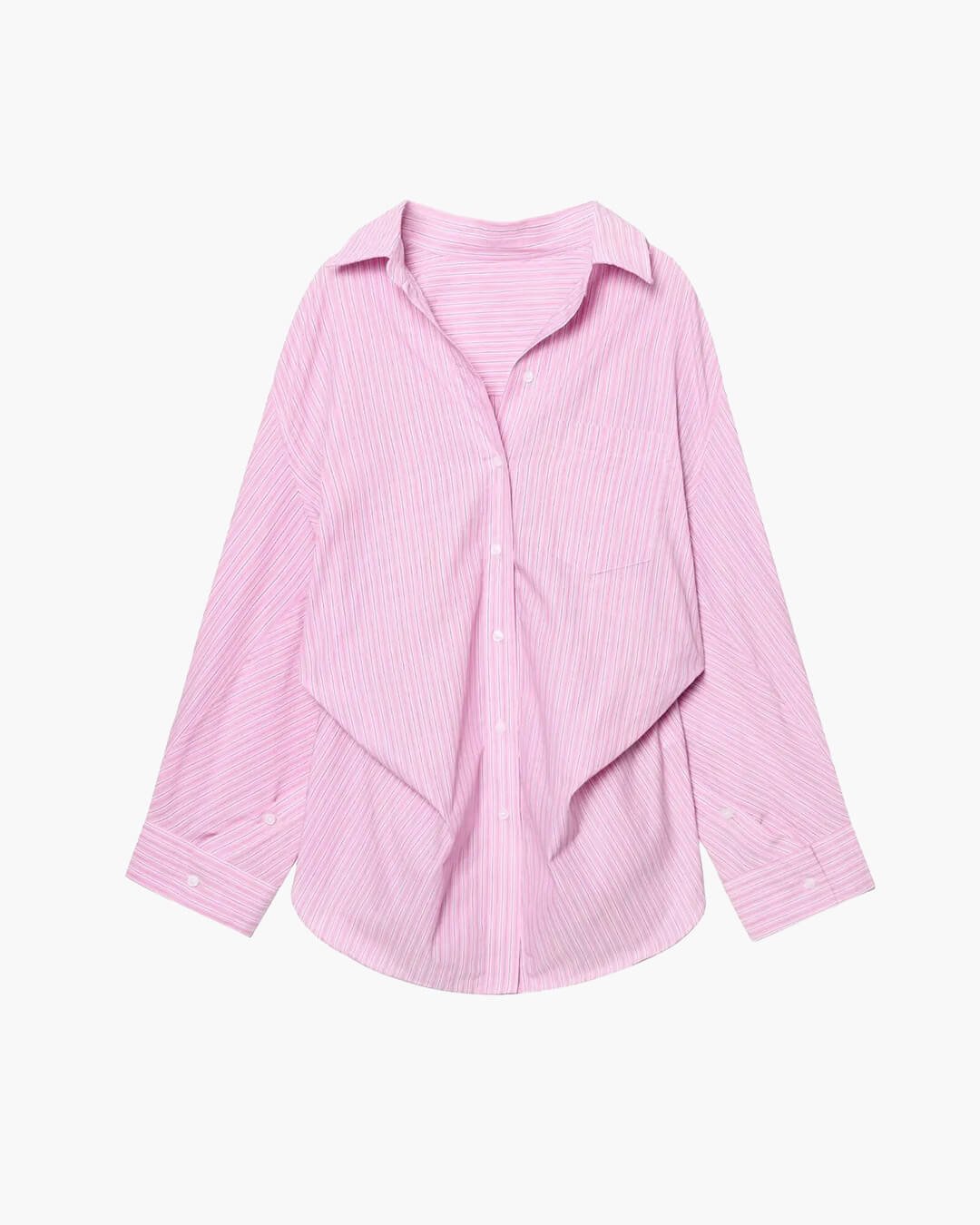 SOERA Gaile Bat Sleeve Striped Shirts - Tops - kn1774532669746357689 Pink XS