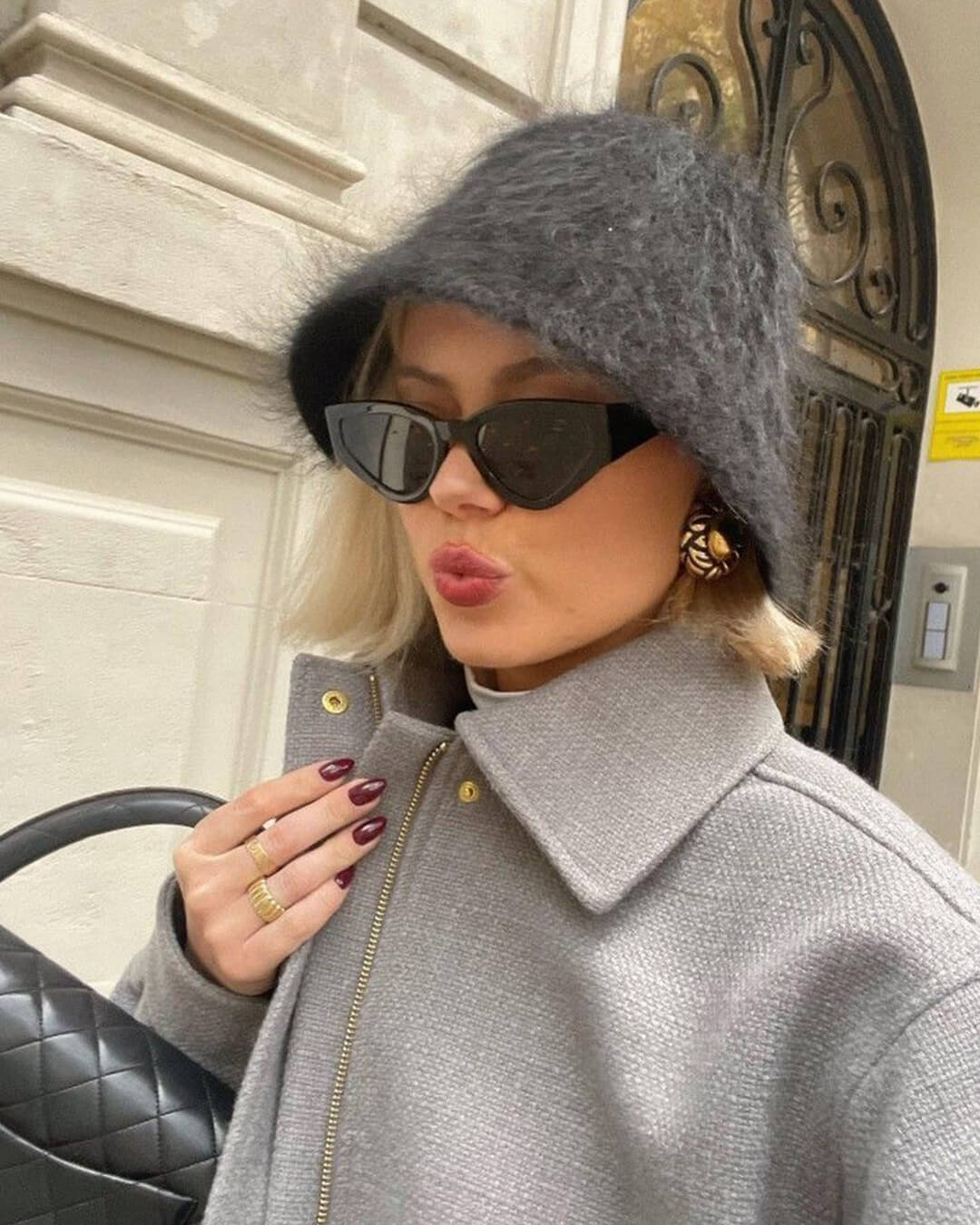 SOERA Kyla Fuzzy Bucket Hat - Winter Hats - 3256809928680127-;vL1764102178340190630 Dark Gray