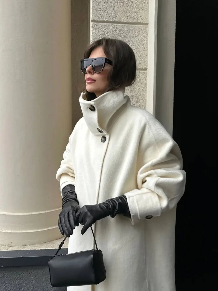 Julia Stand Collar Long Coat 2