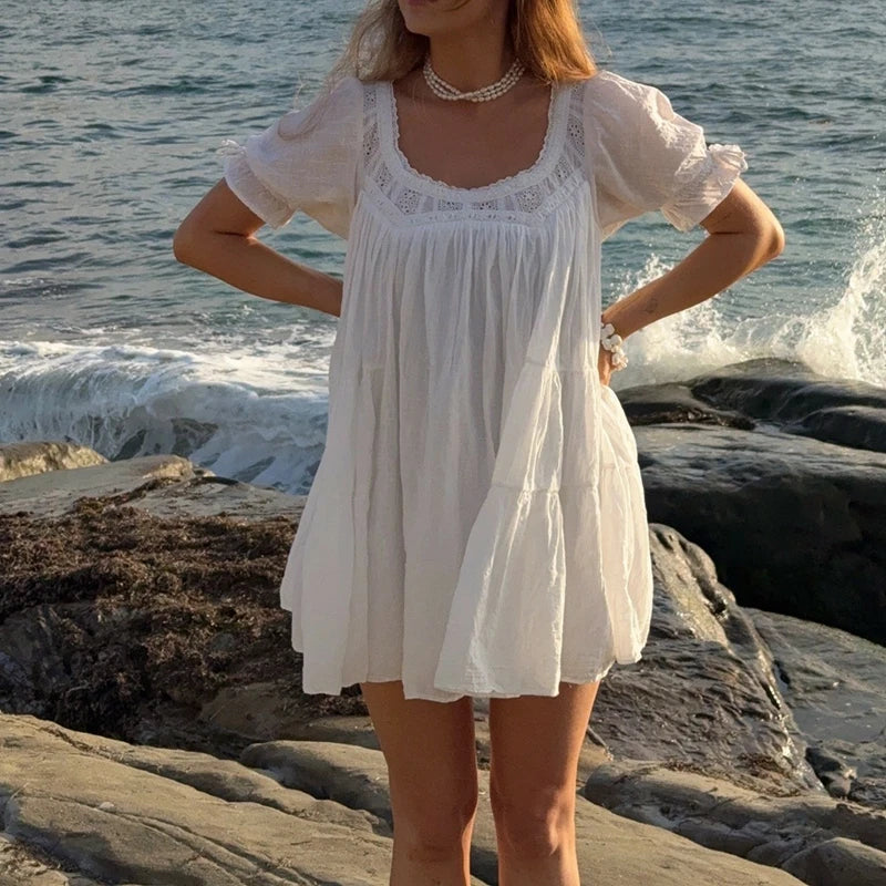 Cassy Puff Sleeve Babydoll Dress