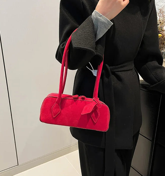 Rebecca Suede Shoulder Bag
