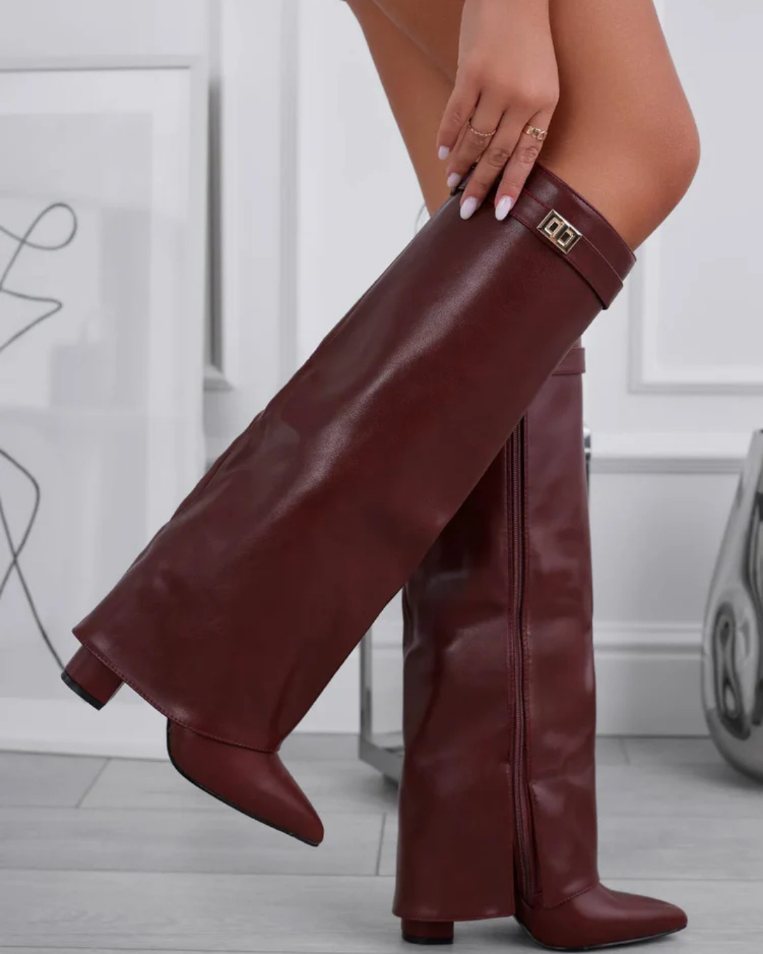 Monica Leather High Boots