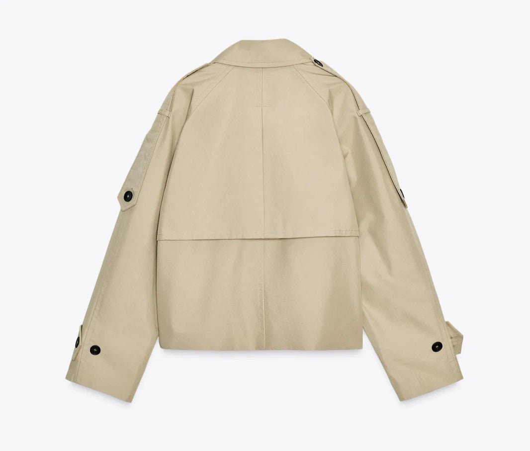 Dhelia Short Trench Coat - Women's Short Trench Coat - Double