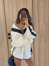 Remi Chevron Windbreaker Jacket