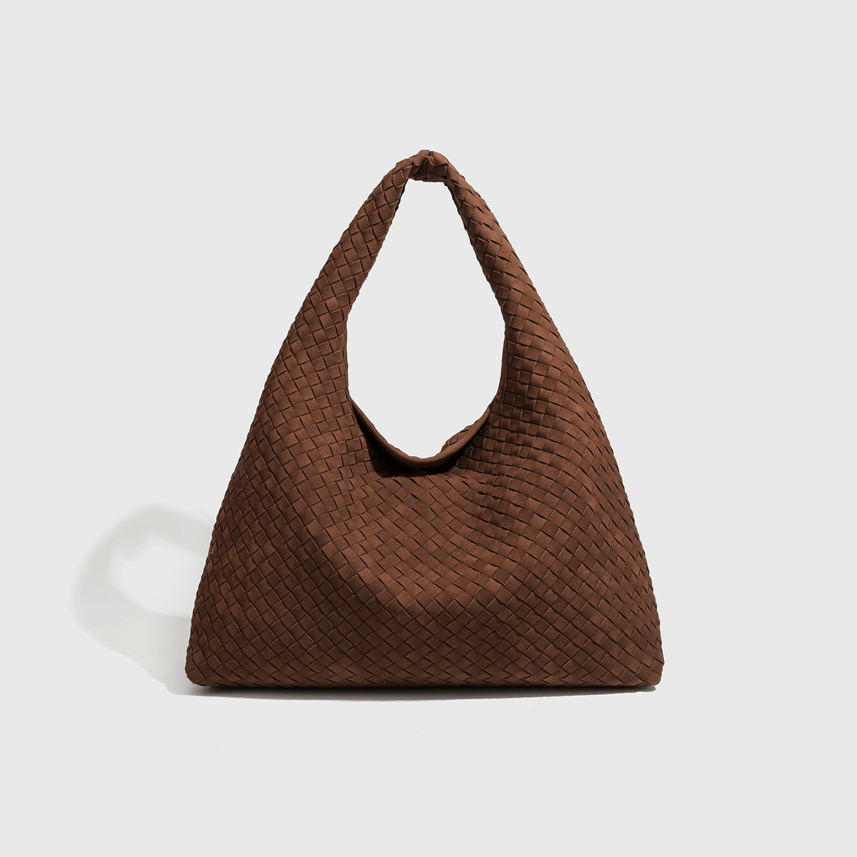 SOERA Linda Woven Faux Suede Tote Bag - Bag - SOERA-487811-DAR-30CMMA-27331 Coffee