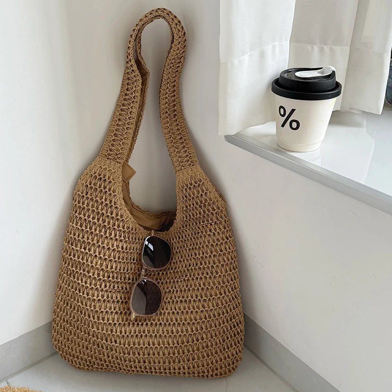SOERA Miranda Woven Straw Tote - Bag -  Brown