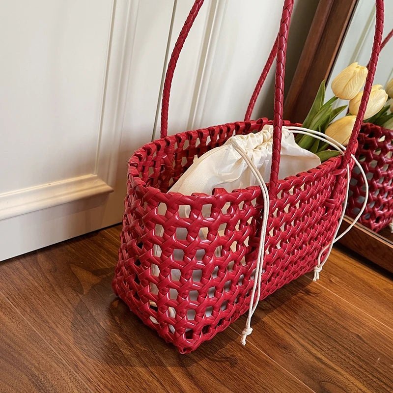 SOERA Sienna Hollowed Shoulder Tote - Bag -  Claret