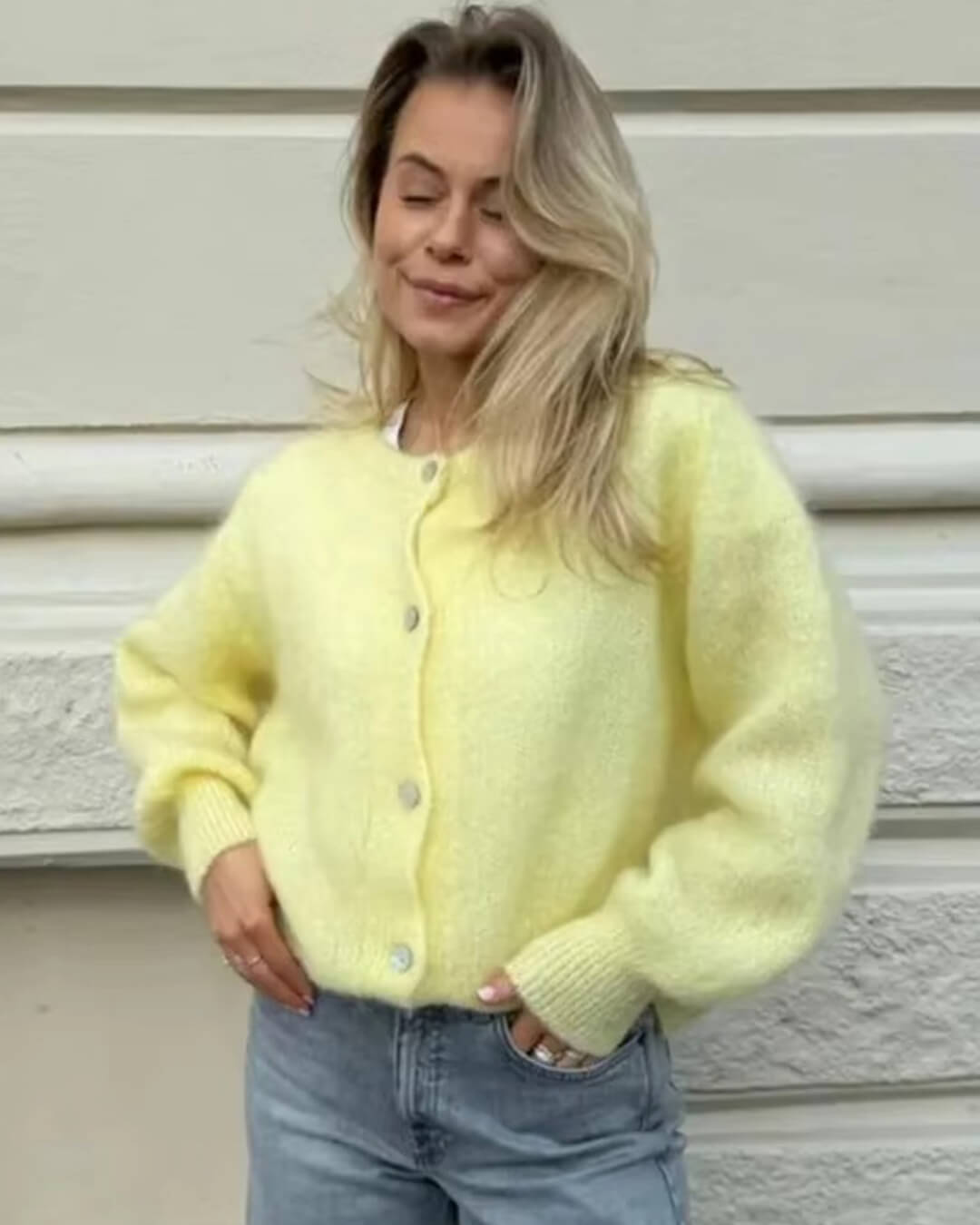 SOERA Freya Fuzzy Knit Cardigan - Cardigans - 3256807908427874-;eF1764003584113994890 Red S