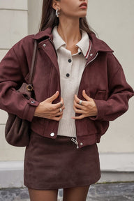 Linda Relaxed Faux Suede Coat
