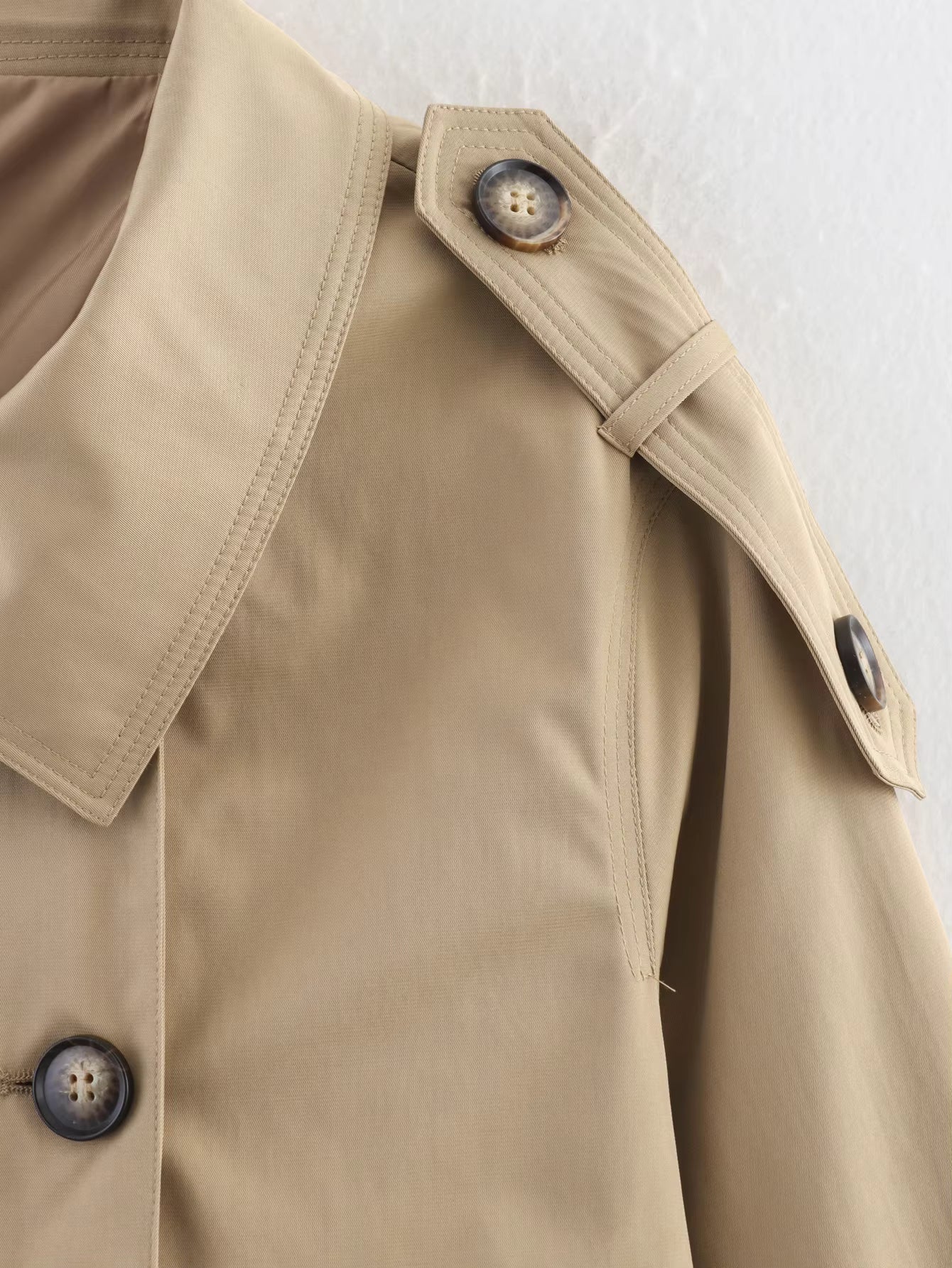 SOERA Sarah Beige Double Breasted Trench Coat - Coat - SOERA-310595-KHA-XS-46019 Beige XS