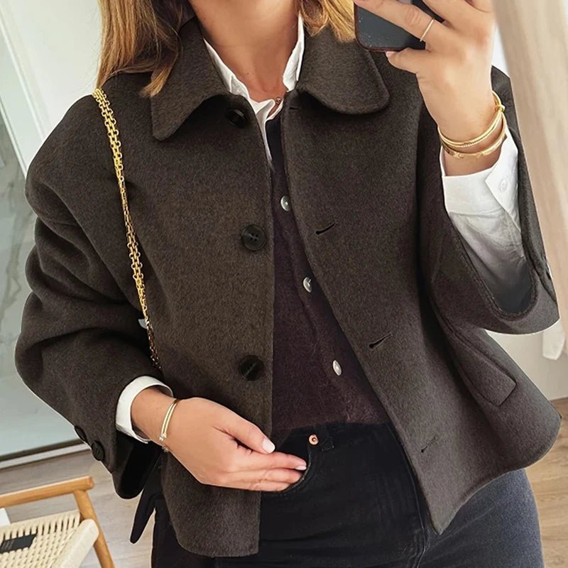 SOERA Angelina Buttoned Short Jacket - Coats & Jackets - 1005009897269668-;JR1767257410473379936 L