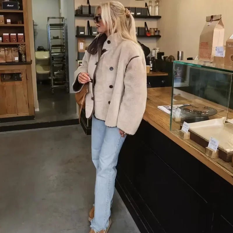 SOERA Cynthia Faux Fur Jacket - Coats & Jackets - 1005007475304872-;LL1764102179359433612 Beige S