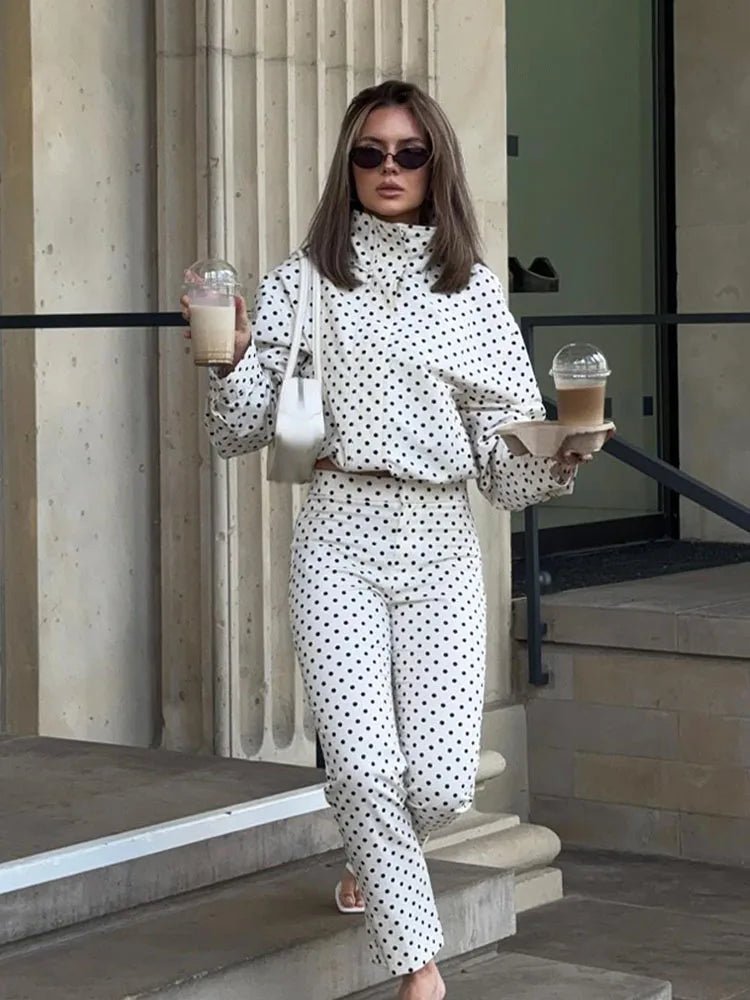SOERA Hermine Polka Dot Jacket - Coats & Jackets - 1005009613676654-;FE1773321573205098908 Brown XS