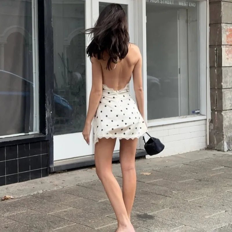 SOERA Beatrice Backless Lace Mini Dress - Dress -  XS