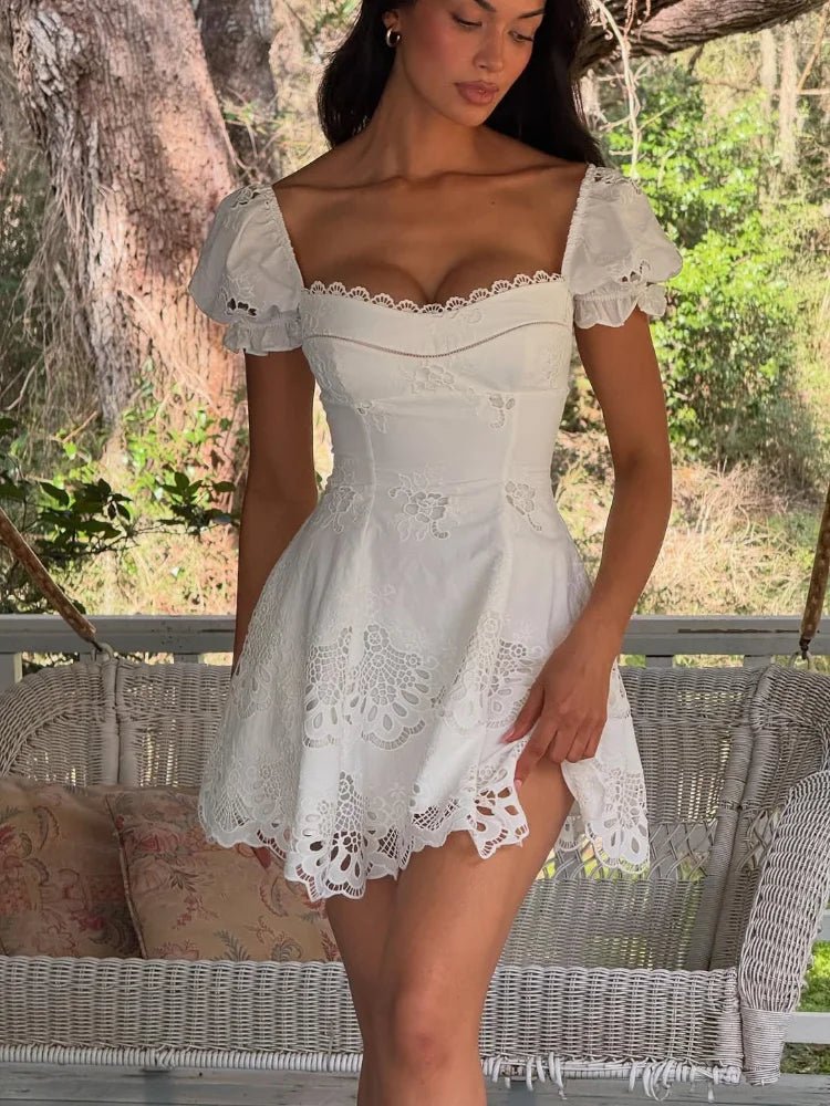 SOERA Beatrice Lace Hollow - Out Mini Dress - Dress -  XS