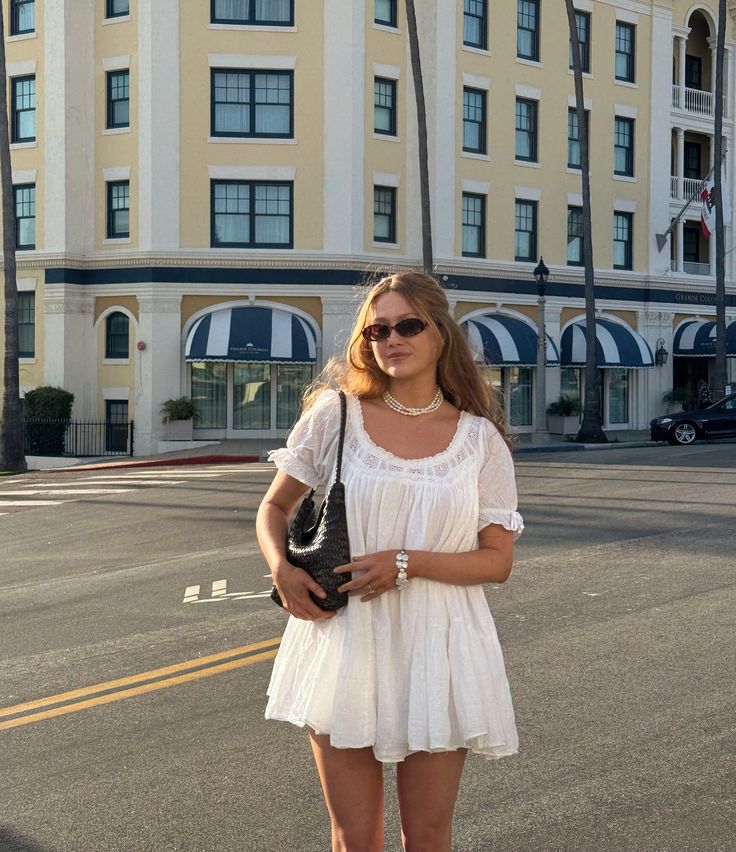 SOERA Cassy Puff Sleeve Babydoll Dress - Dress -  White S