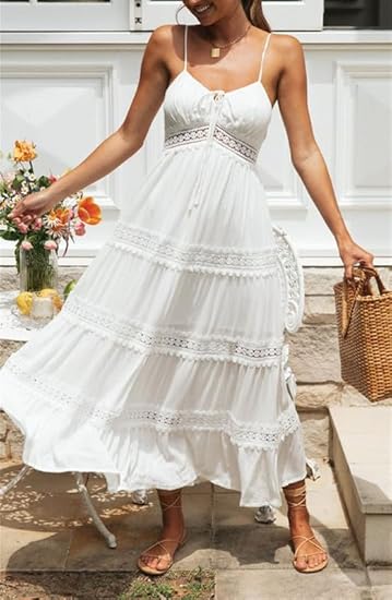 SOERA Elena Sleeveless Bohemian Long Sundress - Dress -  XS
