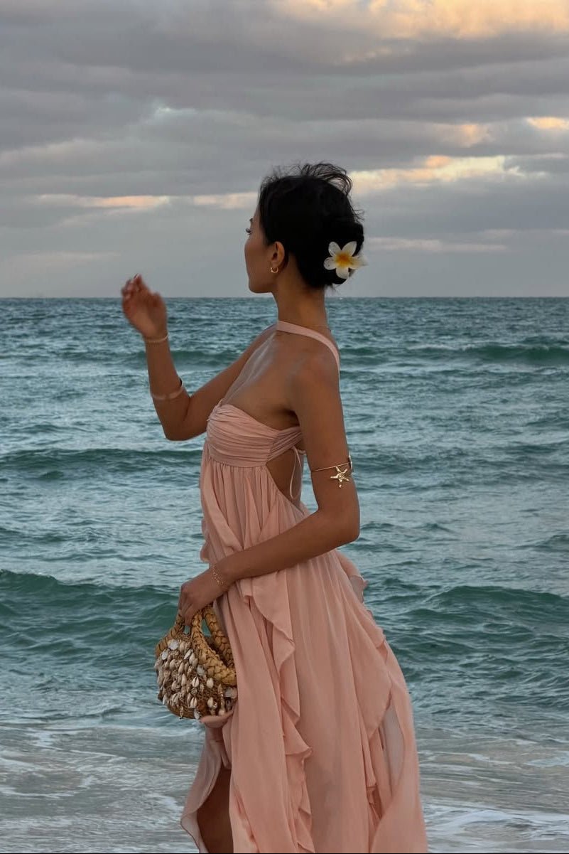 SOERA Harper Strapless Ruffled Maxi Dress - Dress - SOERA-008579-BAB-M-03843 Baby Pink M